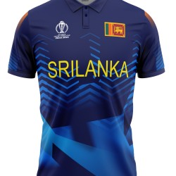 Sri lanka ODI World Cup 2023 Half Sleeves Cricket Fan Jersey - 100% Dryfit Polyester - With Name Personalisation